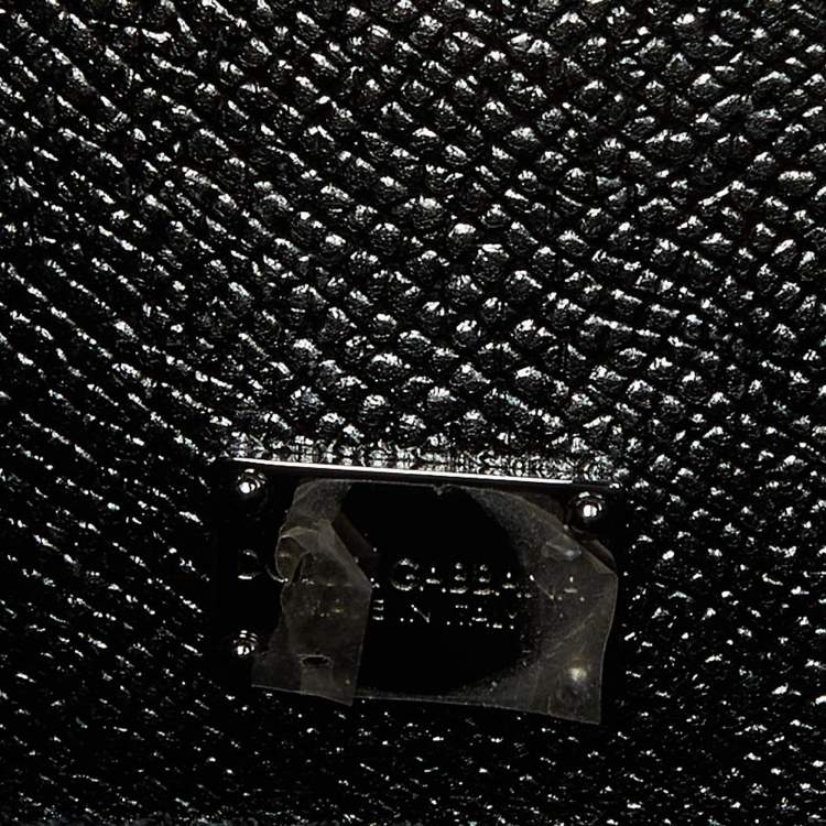 Pre Owned Dolce & Gabbana Metallic Leather Medium Miss Sicily Top Handle Bag