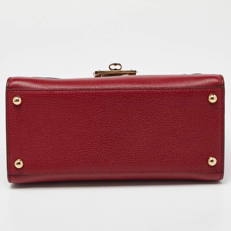 Pre Owned Dolce & Gabbana Red Leather Greta Top Handle Bag