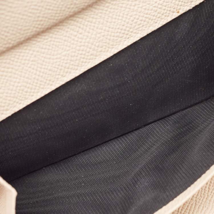 Pre Owned Dolce & Gabbana Multicolor Floral Print Leather Trifold Wallet