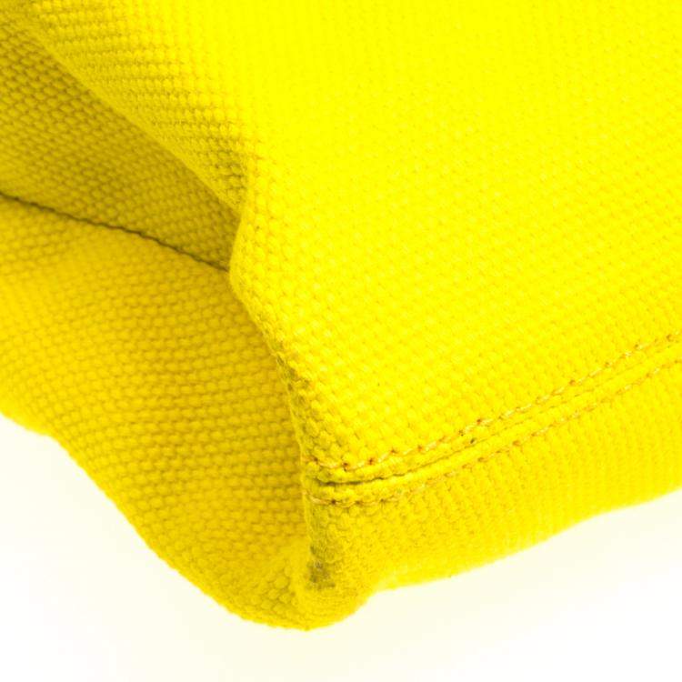 Pre Owned Dolce & Gabbana Yellow Canvas and Leather Maria Shopper Tote 