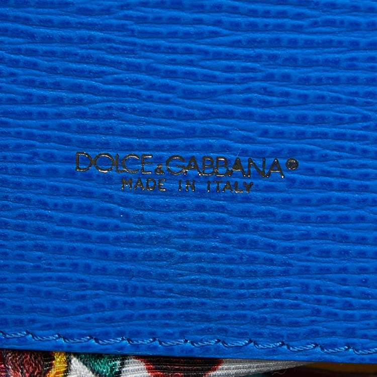 Pre Owned Dolce & Gabbana Blue Leather Medium Miss Sicily Top Handle Bag