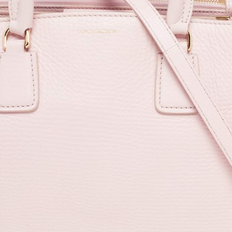 Pre Owned Dolce & Gabbana Pink Grained Leather Tote