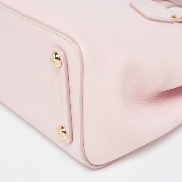 Pre Owned Dolce & Gabbana Pink Grained Leather Tote
