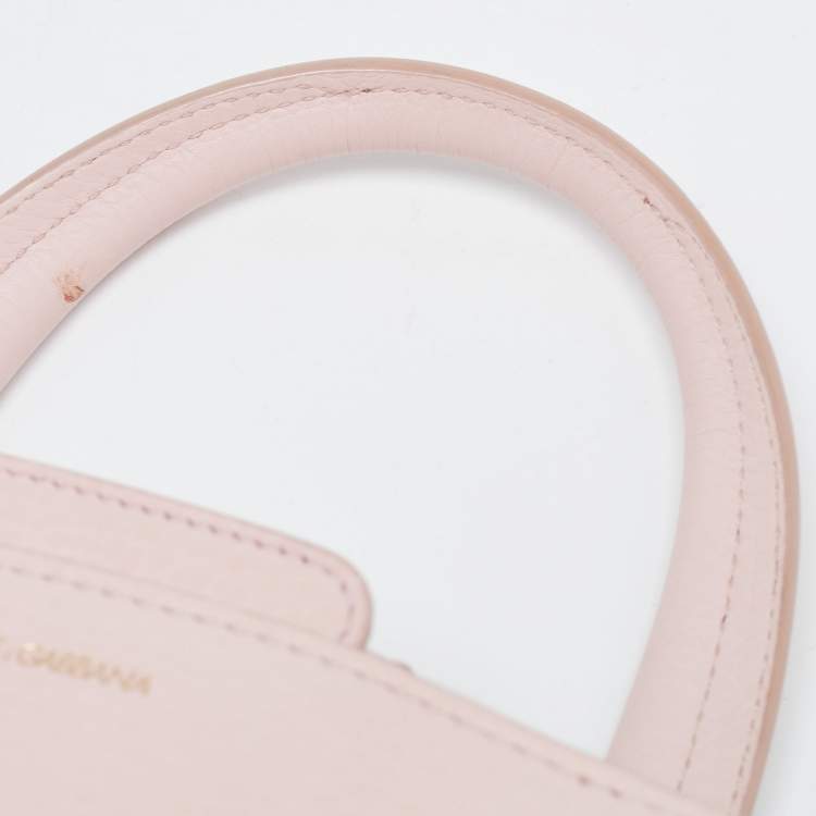Pre Owned Dolce & Gabbana Pink Grained Leather Tote