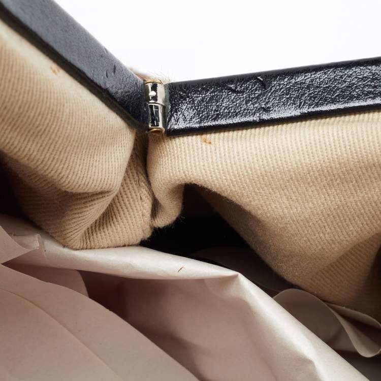 Pre Owned Dolce & Gabbana Brown Leopard Print Calfhair and Leather Frame Satchel