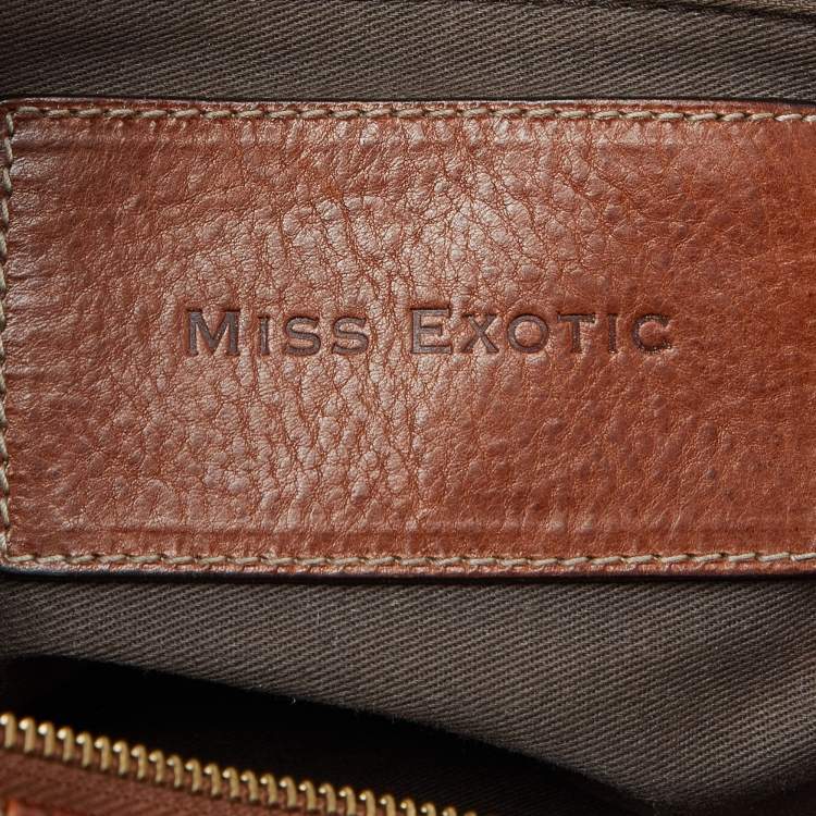 Pre Owned Dolce & Gabbana Brown Leather and Calfhair Satchel