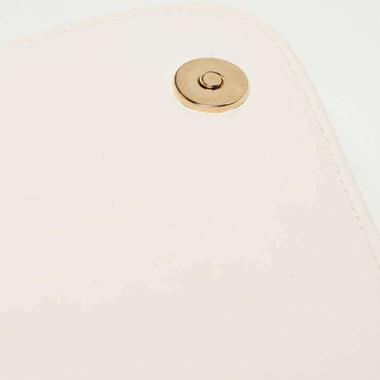 Pre Owned Dolce & Gabbana White Raffia and Leather Medium Miss Sicily Top Handle Bag