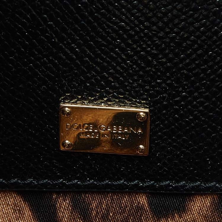 Pre Owned Dolce & Gabbana Black Leather Miss Sicily Tote