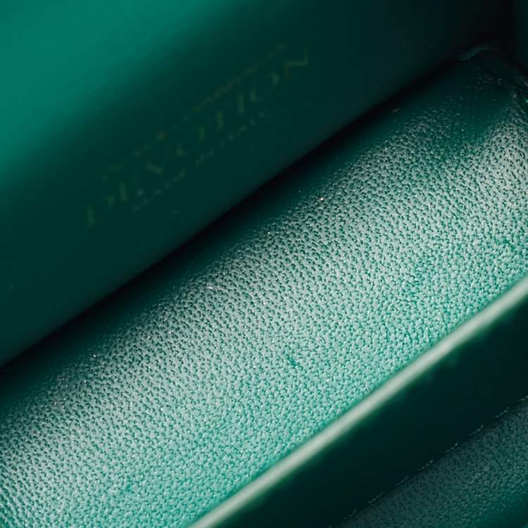 Pre Owned Dolce & Gabbana Green Crocodile Micro Devotion Bag
