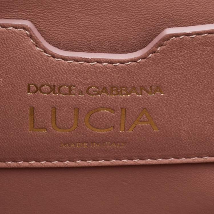 Pre Owned Dolce & Gabbana Burgundy Lizard Embossed Leather Medium Lucia Top Handle Bag