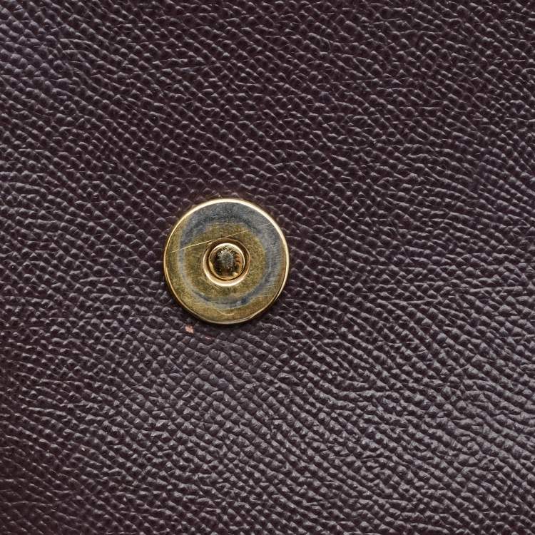Pre Owned Dolce & Gabbana Burgundy Leather Medium Miss Sicily Top Handle Bag