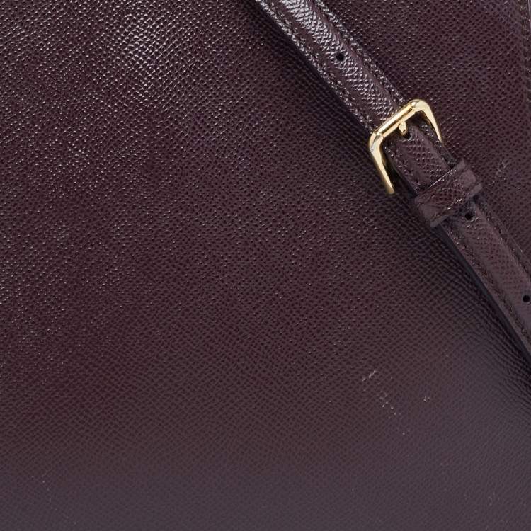 مملوكة مسبقًا Dolce & Gabbana Burgundy Leather Sicily Top Handle Bag