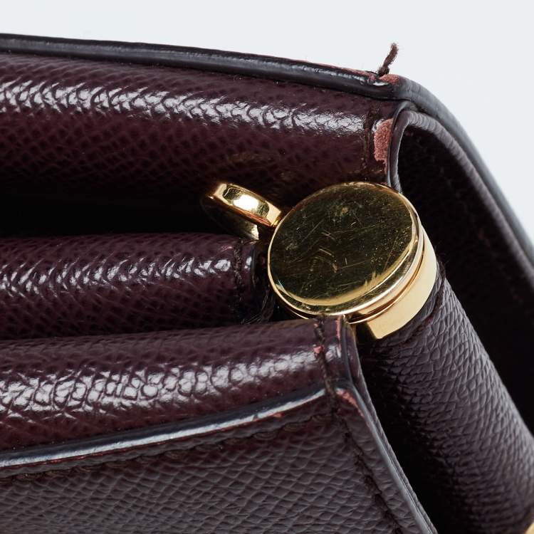 مملوكة مسبقًا Dolce & Gabbana Burgundy Leather Sicily Top Handle Bag