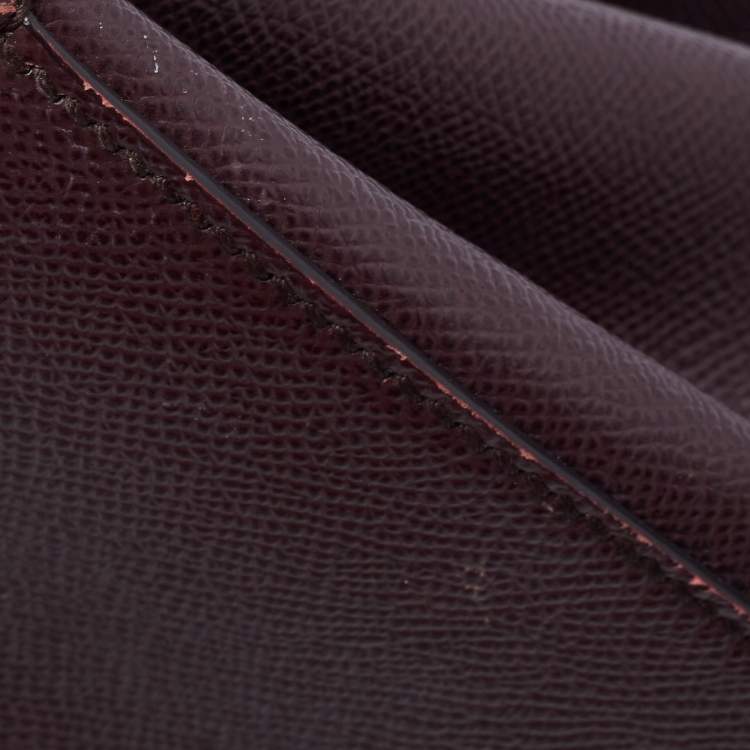مملوكة مسبقًا Dolce & Gabbana Burgundy Leather Sicily Top Handle Bag