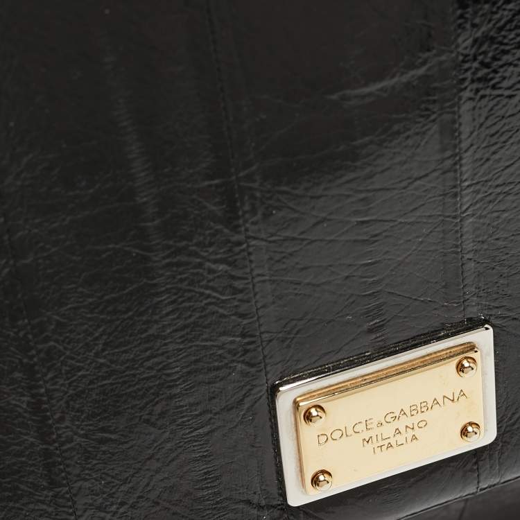Pre Owned Dolce & Gabbana Blue Eel Leather Large Miss Sicily Bag