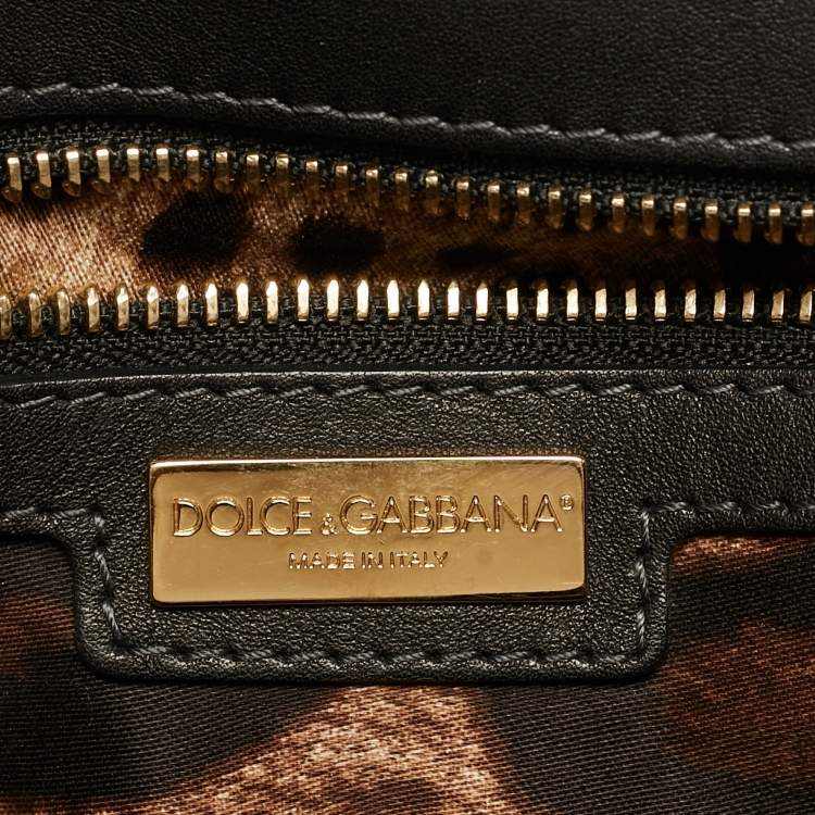 Pre Owned Dolce & Gabbana Blue Eel Leather Large Miss Sicily Bag