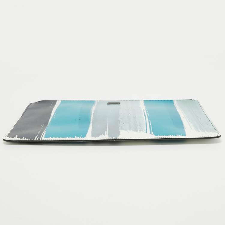 Pre Owned Dolce & Gabbana Multicolor Leather Colorblock Clutch