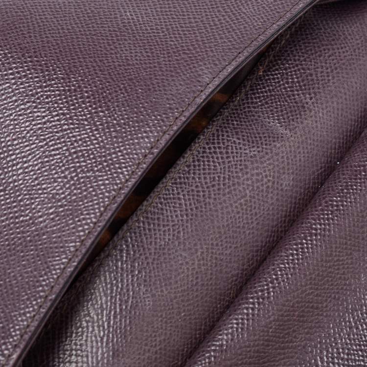 Pre Owned Dolce & Gabbana Burgundy Leather Small Miss Sicily Top Handle Bag