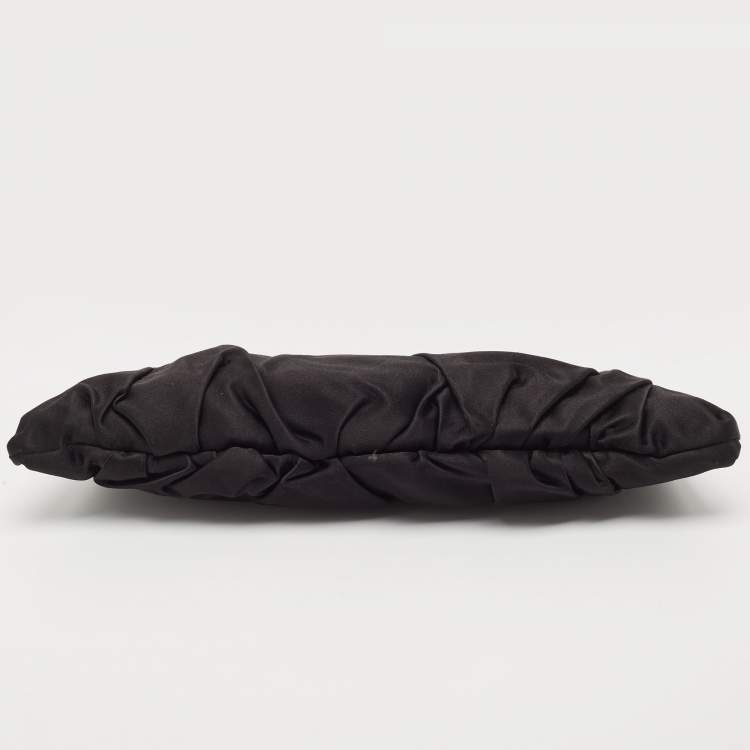 Pre Owned Dolce & Gabbana Black Satin Miss Lady Clutch
