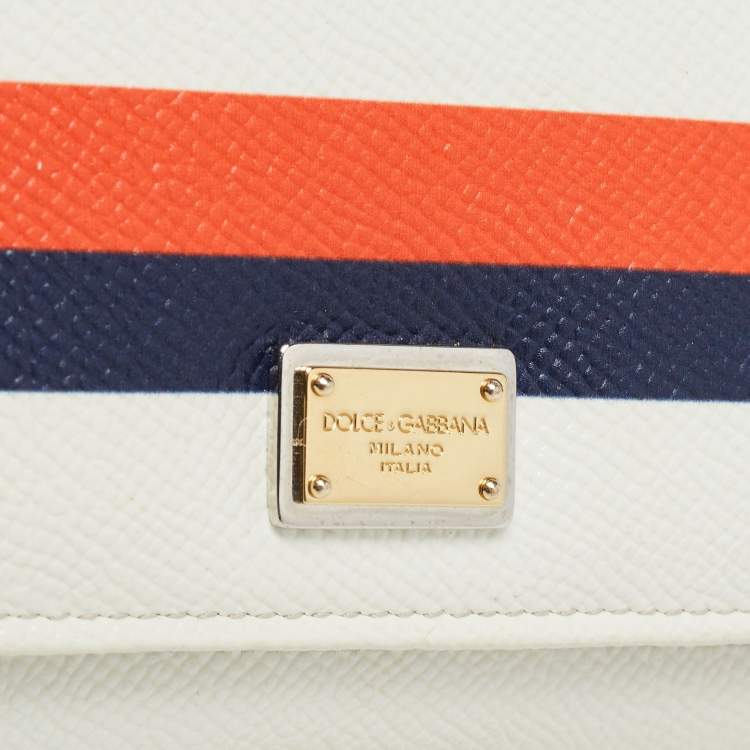 Pre Owned Dolce & Gabbana Multicolor Leather Sicily Wallet on Chain