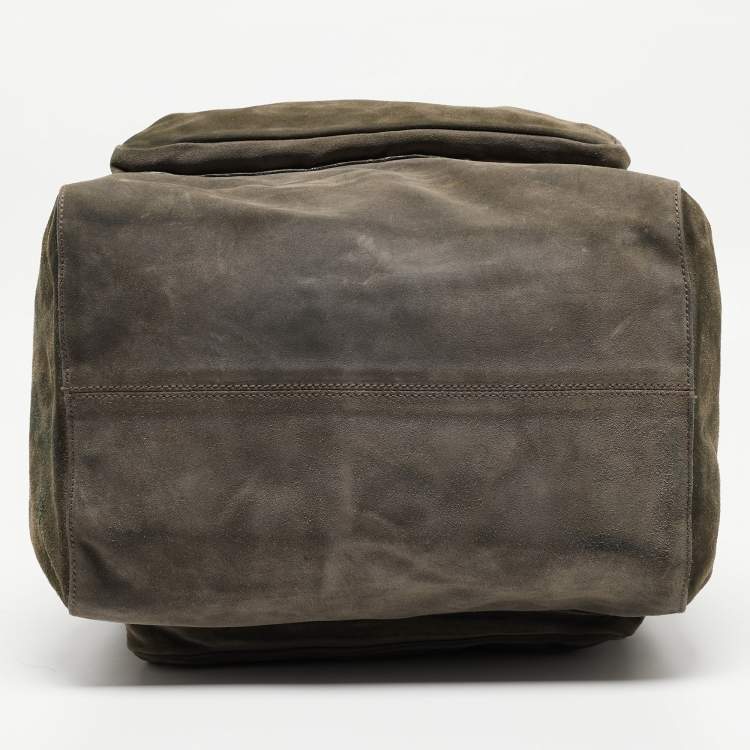 Pre Owned Dolce & Gabbana Grey Suede Miss Pocket Tote