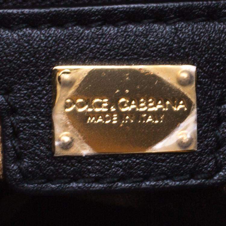 Pre Owned Dolce & Gabbana Python and Leather Medium Miss Sicily Shopper Tote