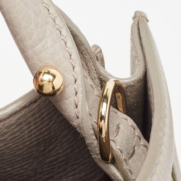 Pre Owned Dolce & Gabbana Grey Leather Top Handle Bag