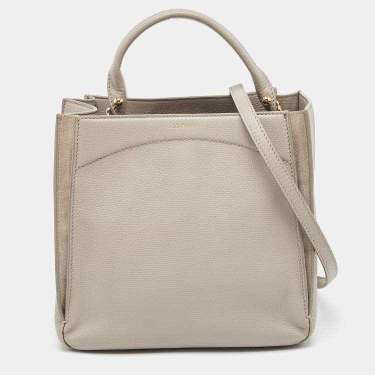 Pre Owned Dolce & Gabbana Grey Leather Top Handle Bag