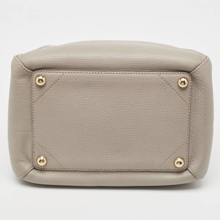 Pre Owned Dolce & Gabbana Grey Leather Top Handle Bag