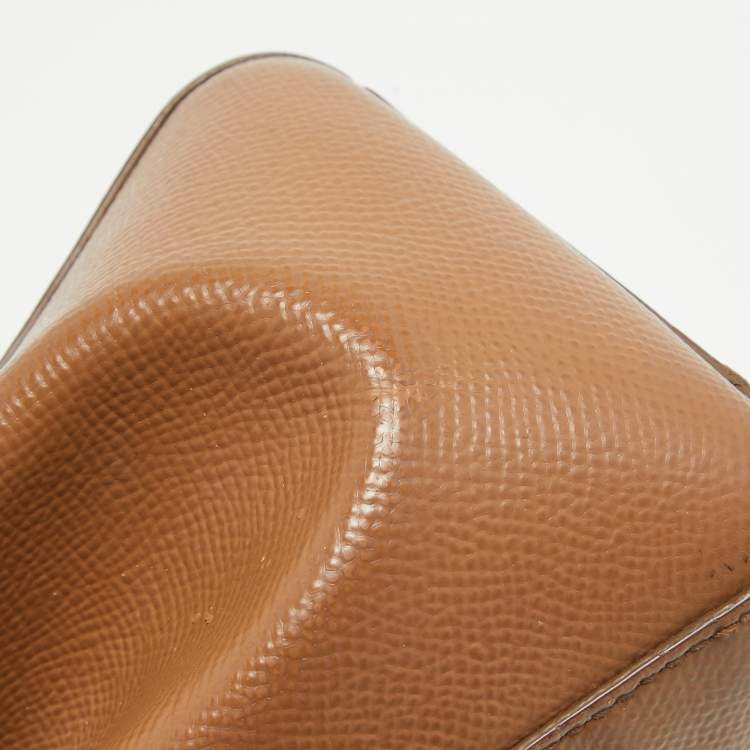 مملوكة مسبقًا Dolce & Gabbana Brown Leather Small Miss Sicily Top Handle Bag