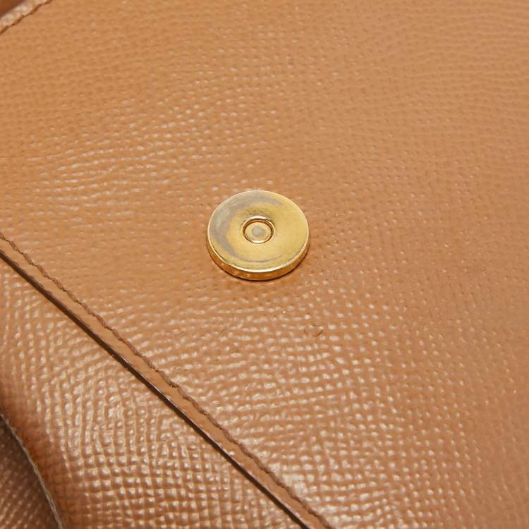 مملوكة مسبقًا Dolce & Gabbana Brown Leather Small Miss Sicily Top Handle Bag