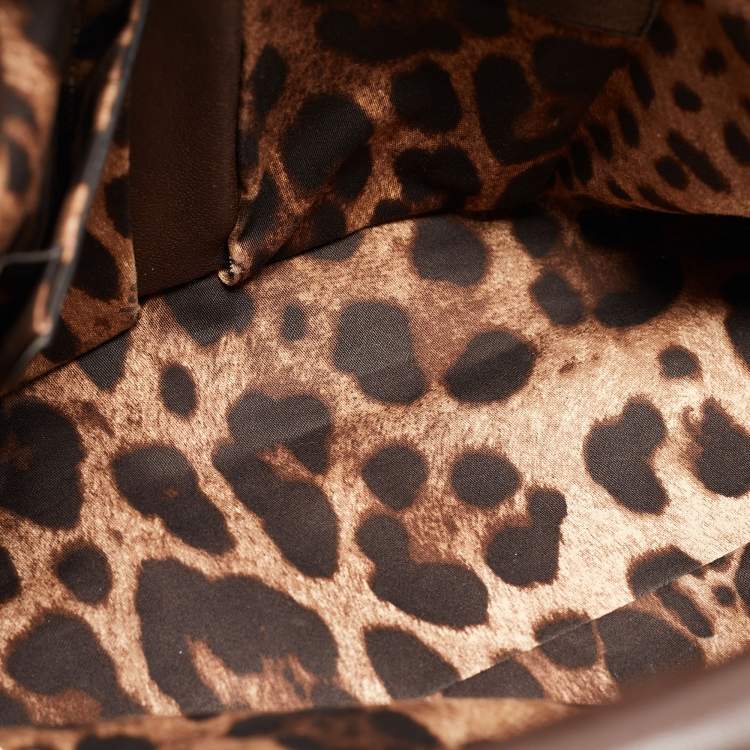 Pre Owned Dolce & Gabbana Multicolor Leather,Sequins and Python Large Miss Sicily Top Handle Bag