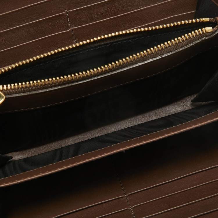 Pre Owned Dolce & Gabbana Multicolor Printed Patent Leather Zip Around Continental Wallet