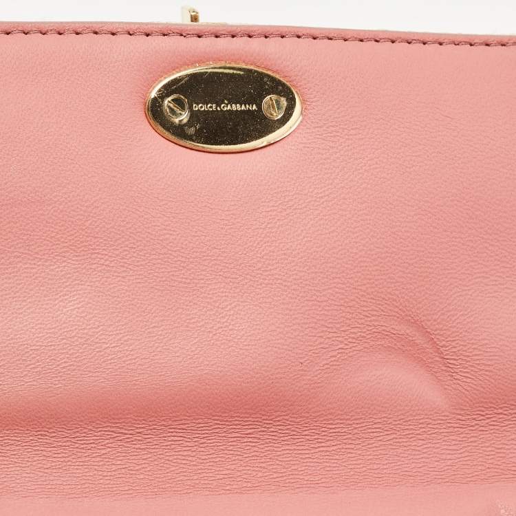 Pre Owned Dolce & Gabbana Multicolor Floral Print Fabric and Leather Tapestry Lock Top Handle Bag