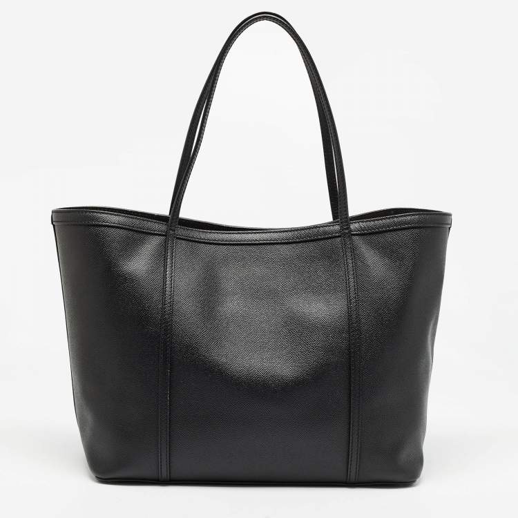 Pre Owned Dolce & Gabbana Black Leather Miss Escape Shopper Tote
