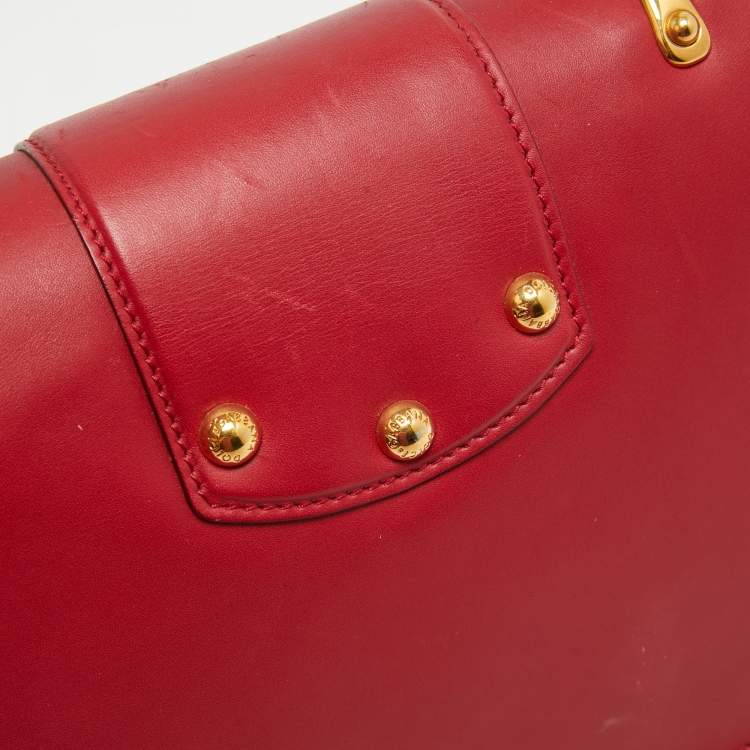 مملوكة مسبقًا Dolce & Gabbana Red Leather DG Amore Top Handle Bag