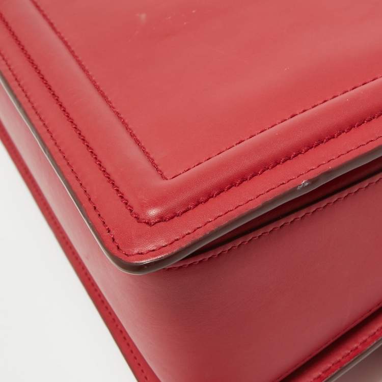 مملوكة مسبقًا Dolce & Gabbana Red Leather DG Amore Top Handle Bag