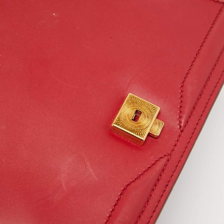 مملوكة مسبقًا Dolce & Gabbana Red Leather DG Amore Top Handle Bag