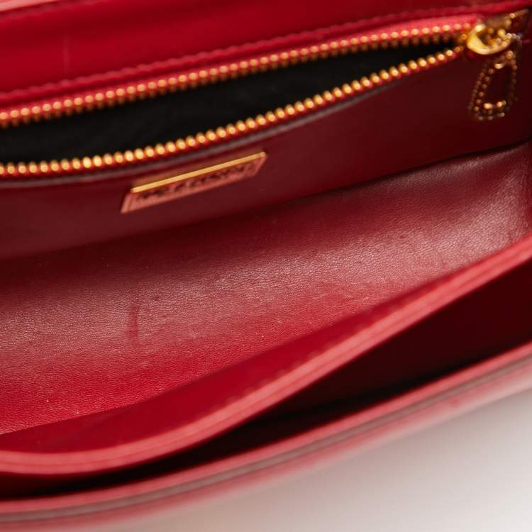 مملوكة مسبقًا Dolce & Gabbana Red Leather DG Amore Top Handle Bag