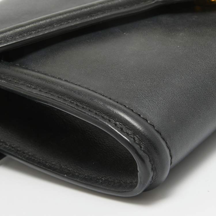 Pre Owned Dolce & Gabbana Black Leather Devotion Belt Bag