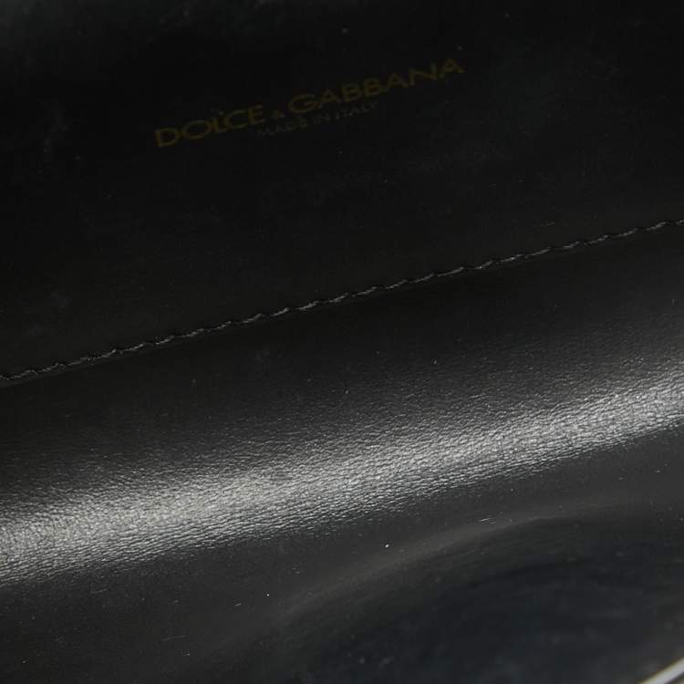 Pre Owned Dolce & Gabbana Black Leather Devotion Belt Bag