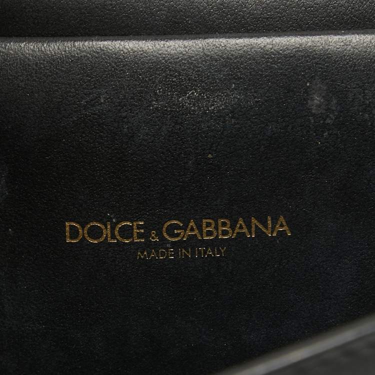 Pre Owned Dolce & Gabbana Black Leather Devotion Belt Bag