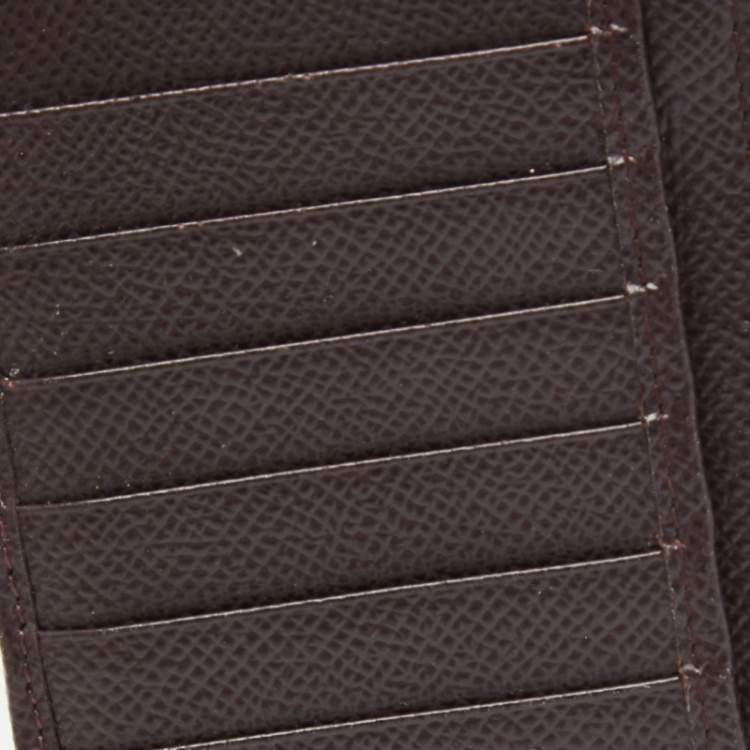 Pre Owned Dolce & Gabbana Burgundy Leather Long Zip Card Holder