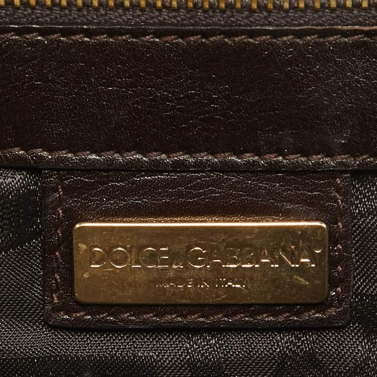 Pre Owned Dolce & Gabbana Red/Black Python Pushlock Flap Clutch Bag
