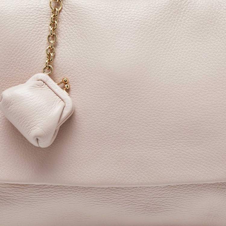 Pre Owned Dolce & Gabbana Pink Leather Large Miss Sicily Top Handle Bag
