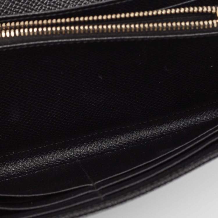 Pre Owned Dolce & Gabbana Black Leather Flap Continental Wallet