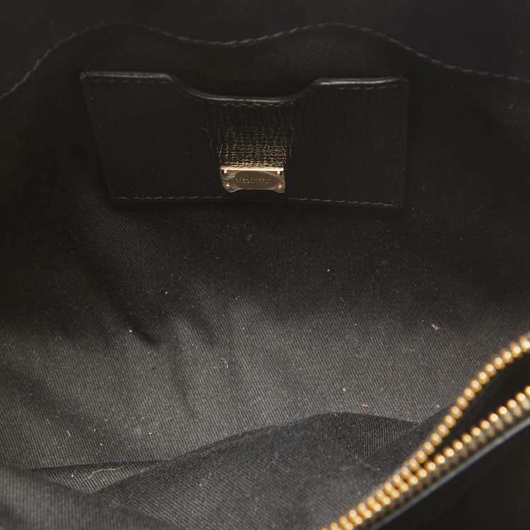 Pre Owned Dolce & Gabbana Tricolor Lizard Embossed Leather Zip Tote
