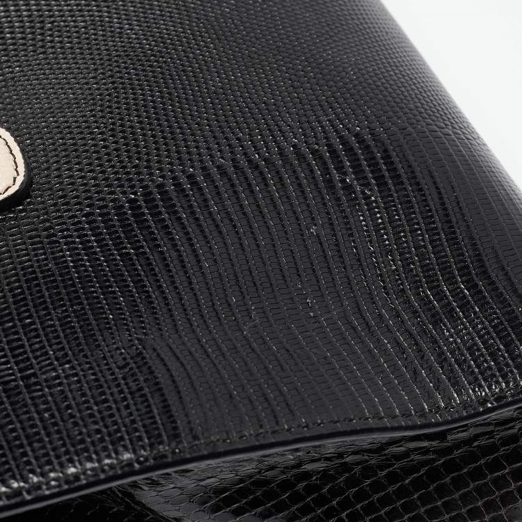 Pre Owned Dolce & Gabbana Tricolor Lizard Embossed Leather and Snakeskin Tote