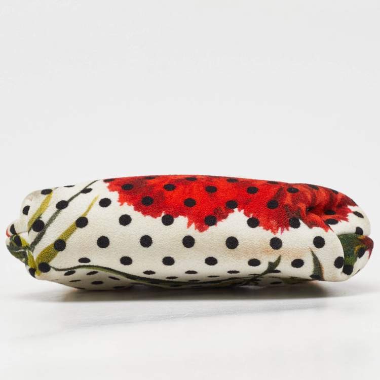 Pre Owned Dolce & Gabbana Multicolor Fabric Embellished Chain Coin Purse