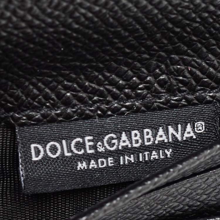 Pre Owned Dolce & Gabbana Pink Lizard Embossed Leather Boom Patch Trifold Wallet